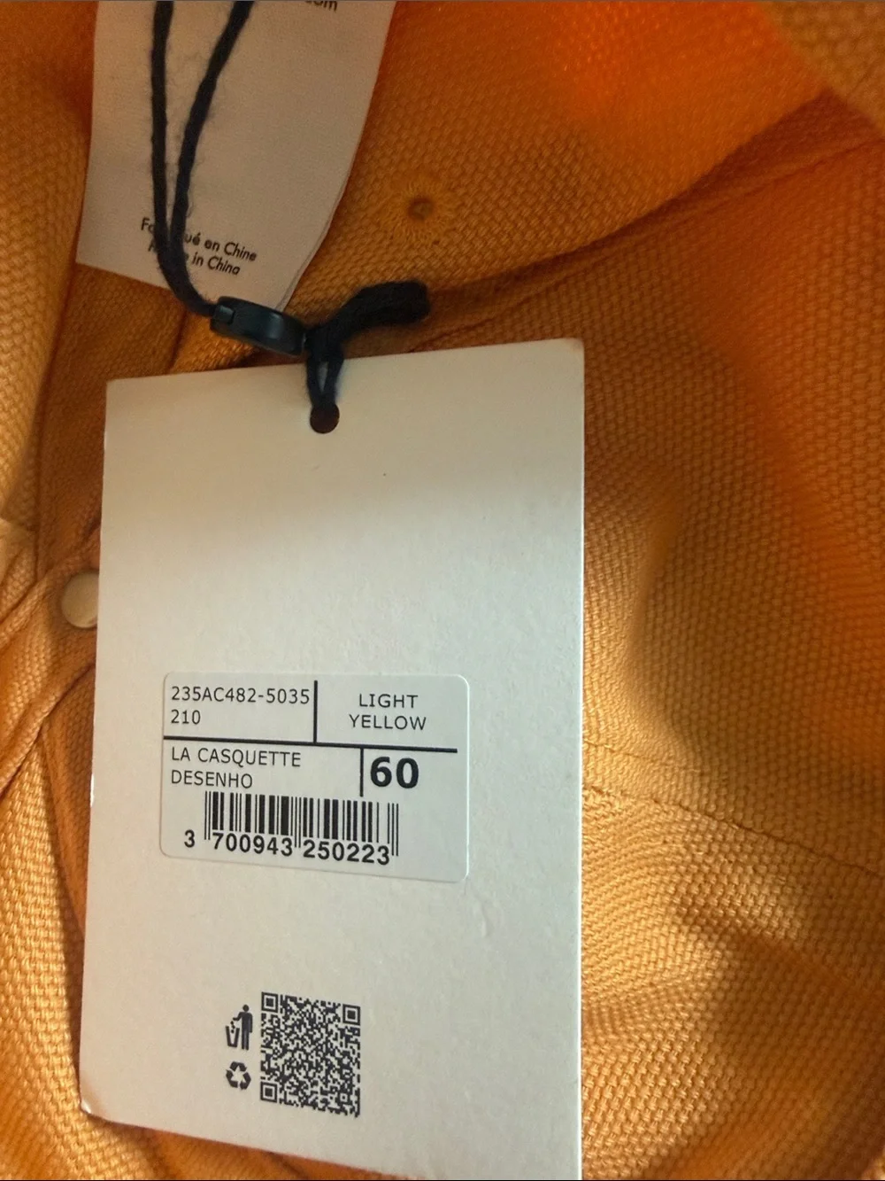 Jacquemus Orange Cap with Pink Logo Graphic